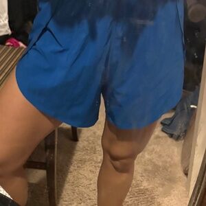 Blue Crazy Yoga Running Shorts